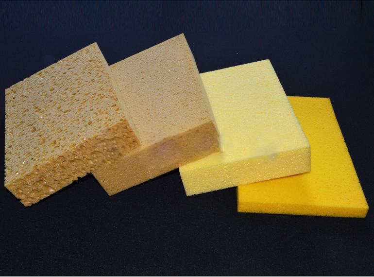 Wood pulp sponge